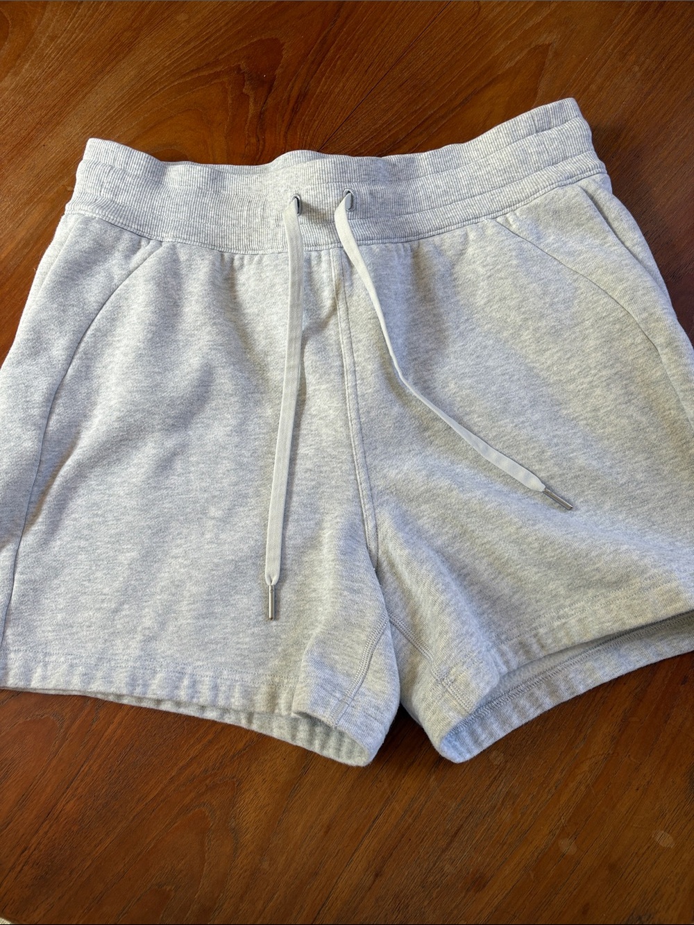 Women's Heather Gray Luxe Drawstring Lounge Shorts